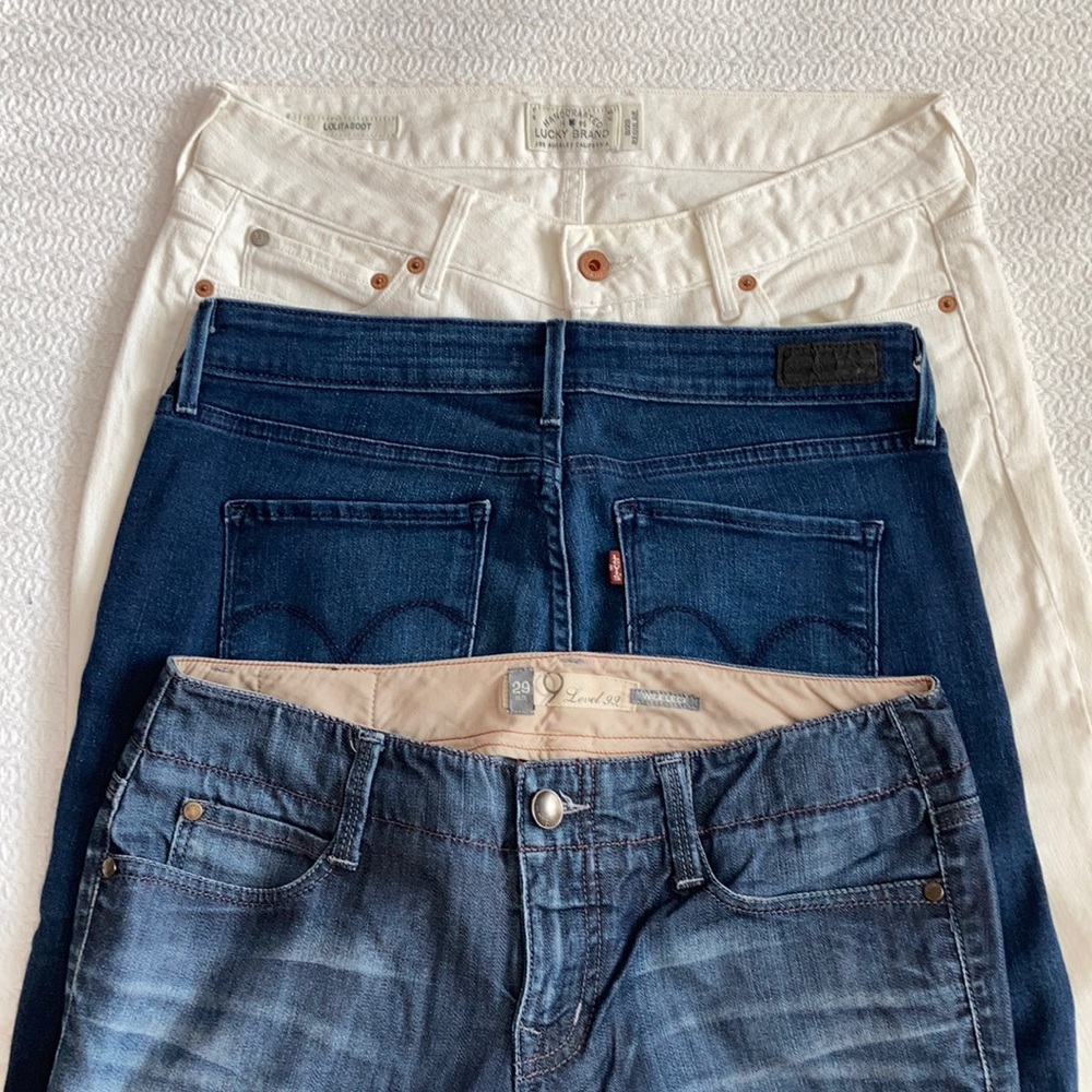 Lucky, Level99, Levi’s jeans
